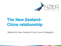 The New Zealand- China relationship