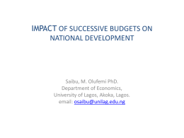impact of successful budgets on national development