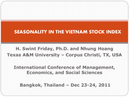 January effect in the Vietnam Stock Index