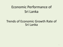 Economic performance of Sri Lanka