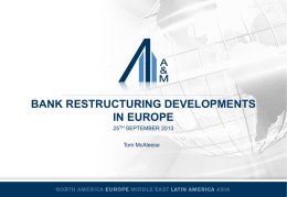 Bank System Stabilisations - Corporate Restructuring Summit