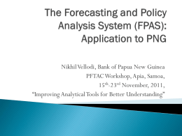 Forecasting and Policy Analysis System (FPAS)