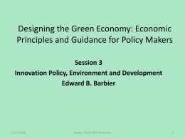 Designing the Green Economy - Graduate Institute of International