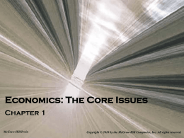Economics: The Core Issues