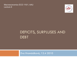 Deficits And Debt - CERGE-EI