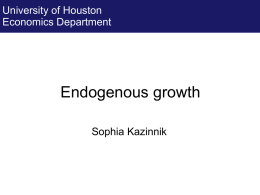 Growth - University of Houston