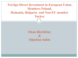 Foreign Direct Investment in European Union Members