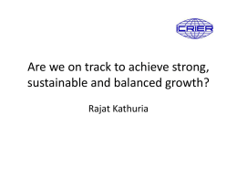 Are we on track to achieve strong, sustainable and balanced growth?