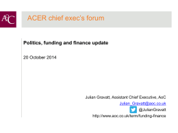 Politics, funding and finance update