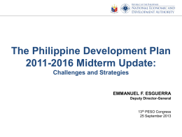 The Philippine Development Plan 2011