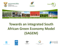 Brent, A: Towards an integrated South African green economy