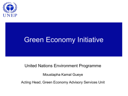 UNEP green economy initiative ARSCP6 - UNDP