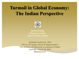 Turmoil in Global Economy: The Indian Perspective