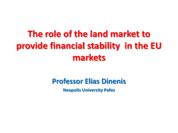 The Role of the Property Market in Providing Financial Stability in