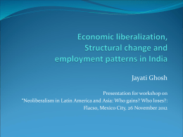 Structural change and employment patterns in India