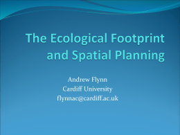 The Ecological Footprint and Spatial Planning