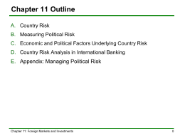 11.C Economic and Political Factors Underlying Country Risk