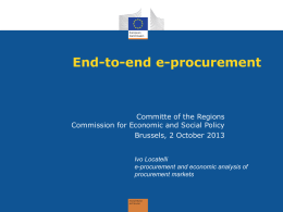 End-to-end e-procurement