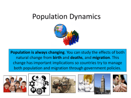 Topic 1 - Population Dynamics