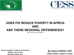 IMPACT OF FDI ON POVERTY REDUCTION IN AFRICA: ARE