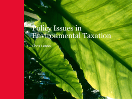 Policy Issues in Environmental Taxation21stJune - Green-Tax