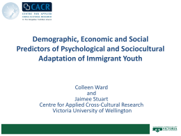 Demographic, Economic and Social Predictors of Psychological