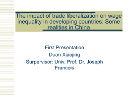 The impact of trade liberalization on wage inequality in developing