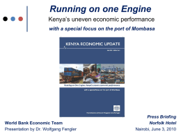 Kenya Economic Update Launch Presentation