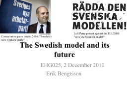 The Swedish model and its future