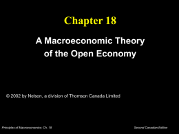 How policies and events affect an open economy.