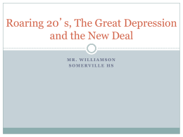 Roaring Twenties-Great Depression Notes