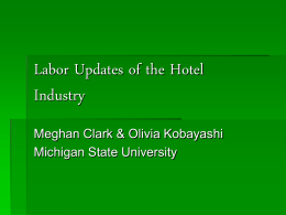 Labor Issues of the Hotel Industry