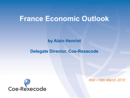 France Economic Outlook 2010-2011 - Coe