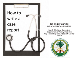 How to write a case report (Power Point)