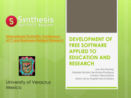 development of free software applied to education and research