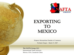 Importing / Exporting to Mexico