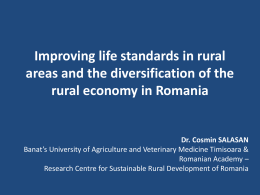 Improving life standards in rural areas and the