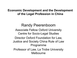 Economic Development and the Development of the Legal