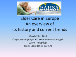Home care in Europe An overview