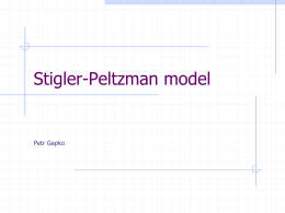 Stiglerův model - Univerzita Karlova v Praze