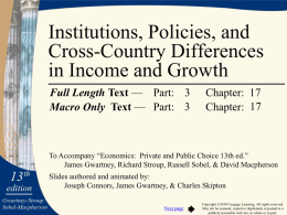 Institutions, Policies, and Cross
