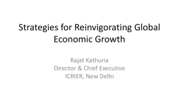 Strategies for Reinvigorating Global Economic Growth