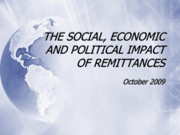 the social, economic and political impact of remittances