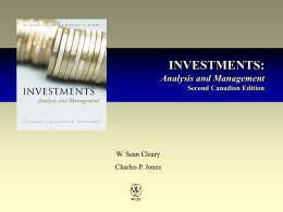 Investments: Analysis and Management, Second Canadian Edition