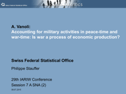 Accounting for military activities in peace