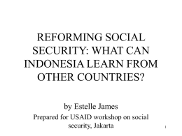 reforming social security: what can indonesia learn