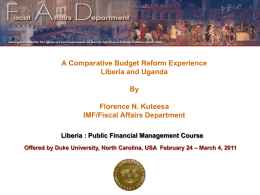 A Comparative Budget Reform Experience