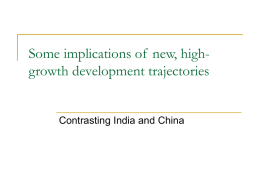 Implications of the new development trajectories and the