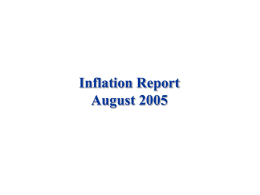 Inflation Report August 2005