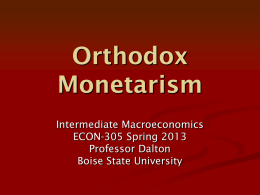 Intermediate Macroeconomics - College Of Business and